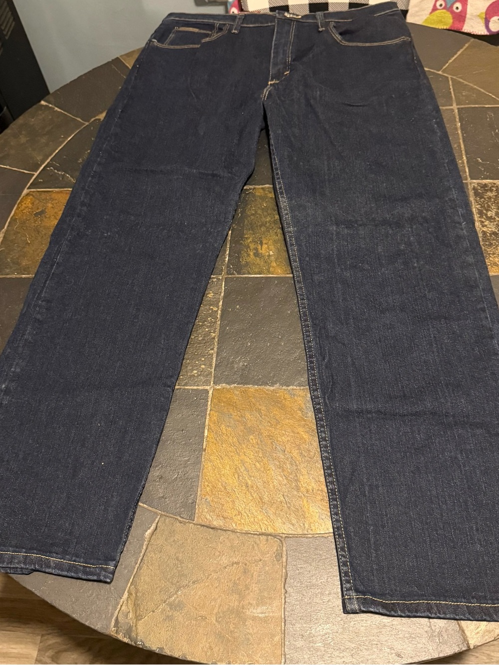 Wrangler Men's Straight Leg Dark Blue Jeans